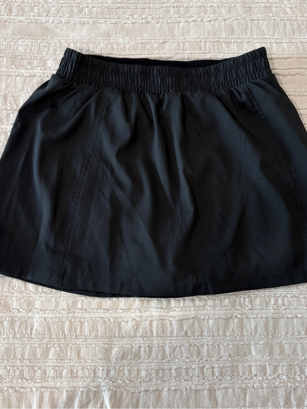 Girlfriend Collective Sport Skort Black Tennis Athletic Skirt Built in Shorts